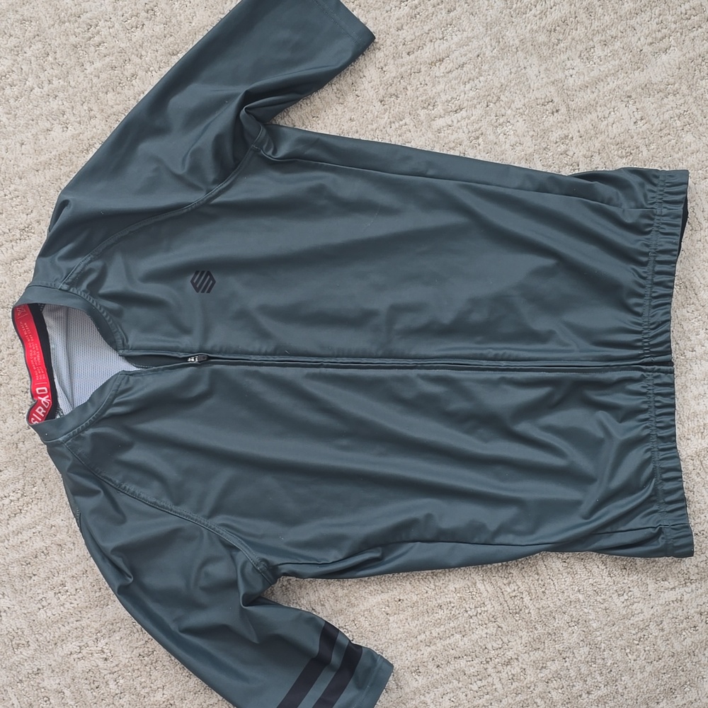 Siroko | Cycling Jersey in Dark Green with Red Trim